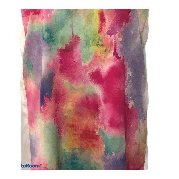 A’gaci Pastel Watercolor Sleeveless Dress Spring Easter Size Small - Picture 7 of 14